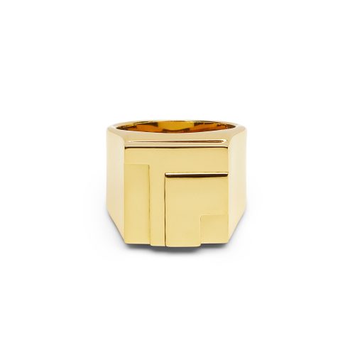 Signet Ring, Gold - Gessato Design Store