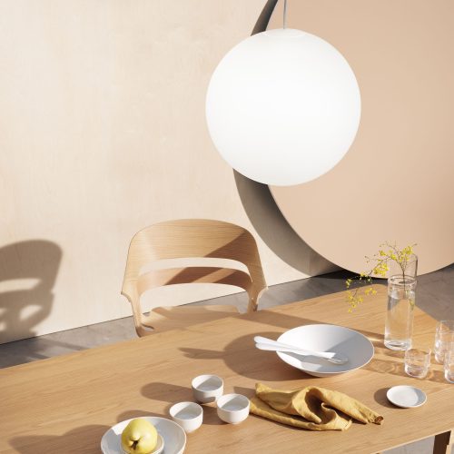 Luna White Globe Pendant Light - Gessato Design Store