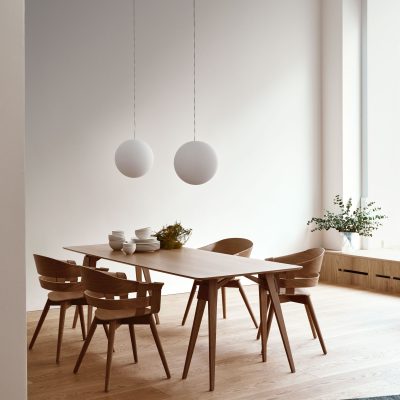 Luna White Globe Pendant Light - Gessato Design Store