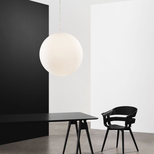 Luna White Globe Pendant Light - Gessato Design Store