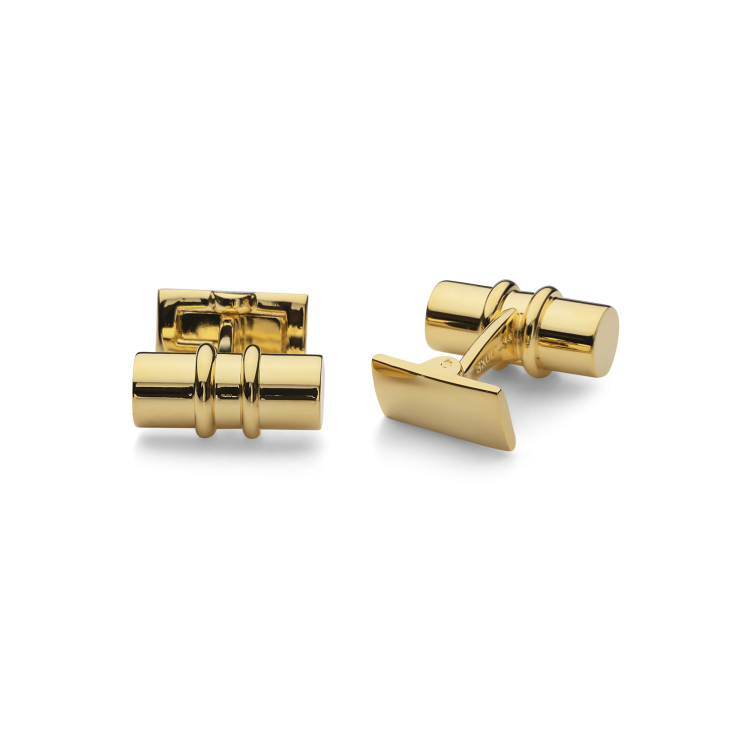 Black Tie Cufflinks – Bar, Gold