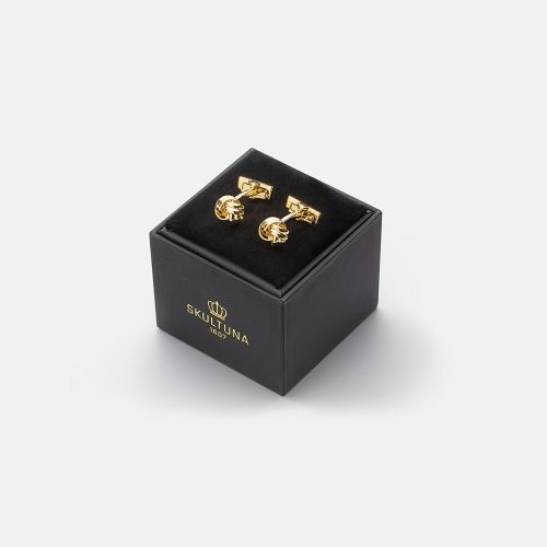 Black Tie Cufflinks - Knot, Gold - Gessato Design Store