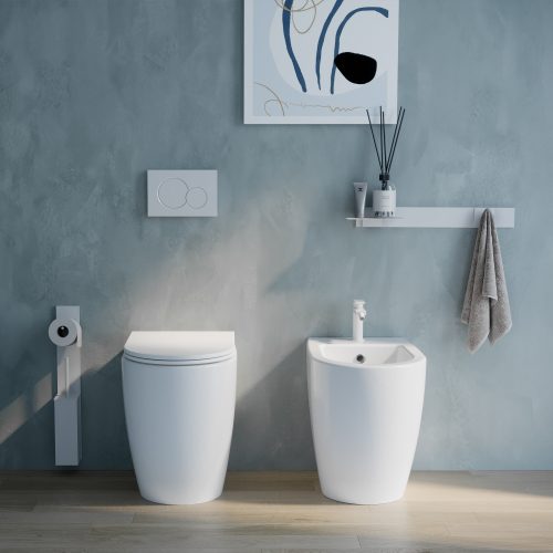 Click - Toilet Brush Holder and Roll Holder Set - Gessato Design Store