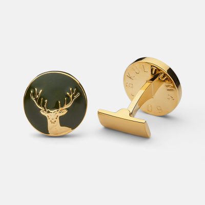 Hunter Cufflinks - Deer, Gold - Gessato Design Store