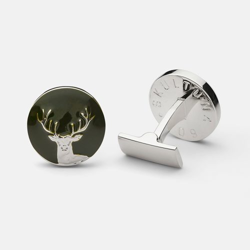 Hunter Cufflinks - Deer, Silver - Gessato Design Store