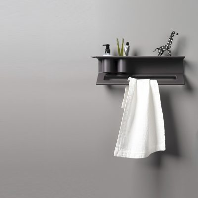 Lissom - Towel Holder / Shelf + Toothbrush holder - Gessato Design Store