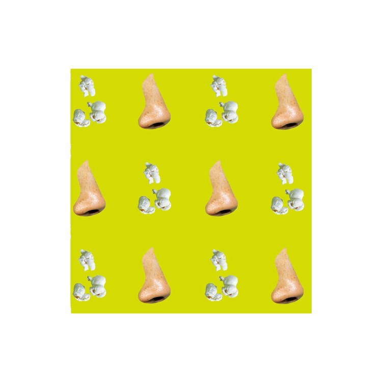 Nose / Popcorn by John Baldessari