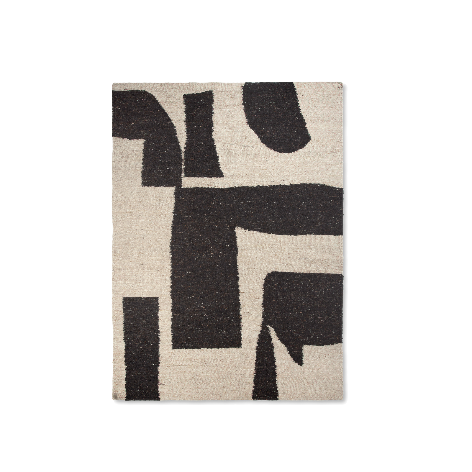 Piece Rug Off-white/Coffee - Gessato Design Store