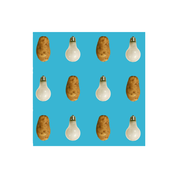 Potato / Lightbulb by John Baldessari