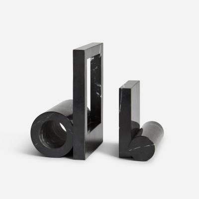 Black Marble Bookends - Gessato Design Store