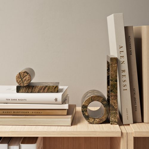 Brown Marble Bookends - Gessato Design Store