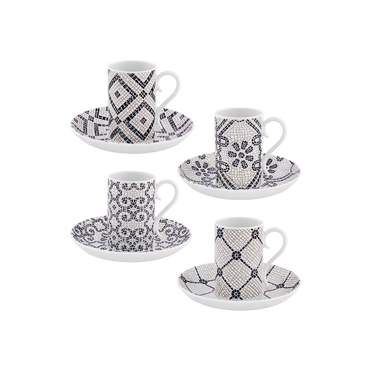 Calçada Portuguesa – Coffee Cup and Saucer, Set of 4