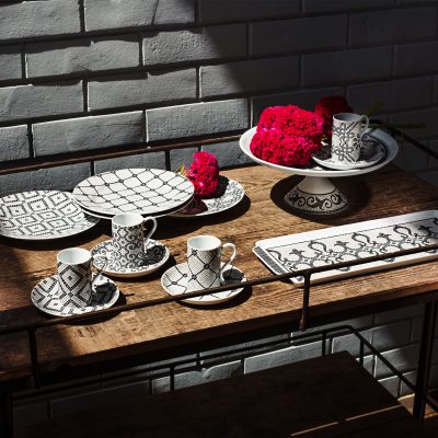 Calçada Portuguesa - Coffee Cup and Saucer, Set of 4 - Gessato Design Store