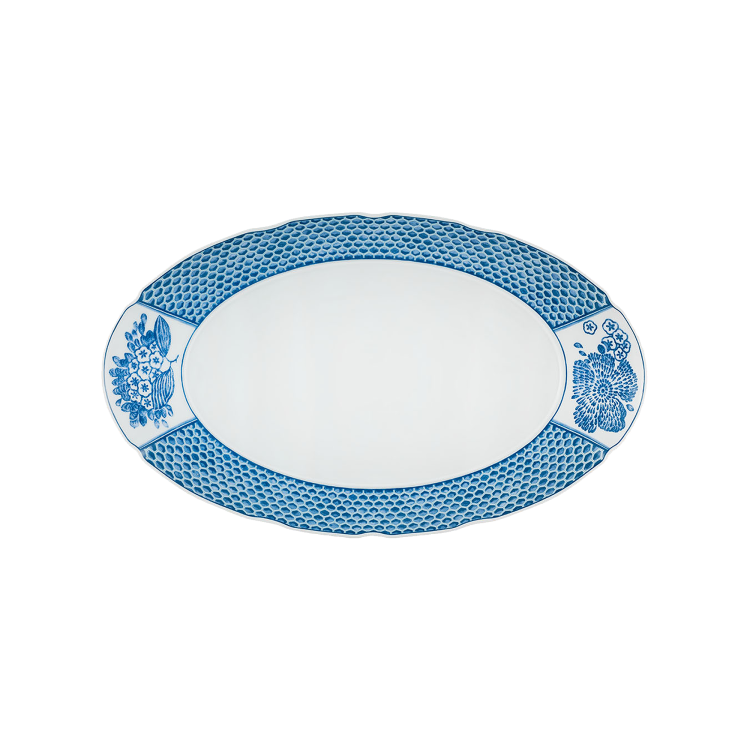Coralina Blue – Large Oval Platter