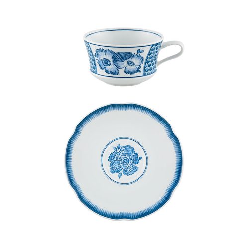 Coralina Blue - Tea Cup & Saucer - Gessato Design Store