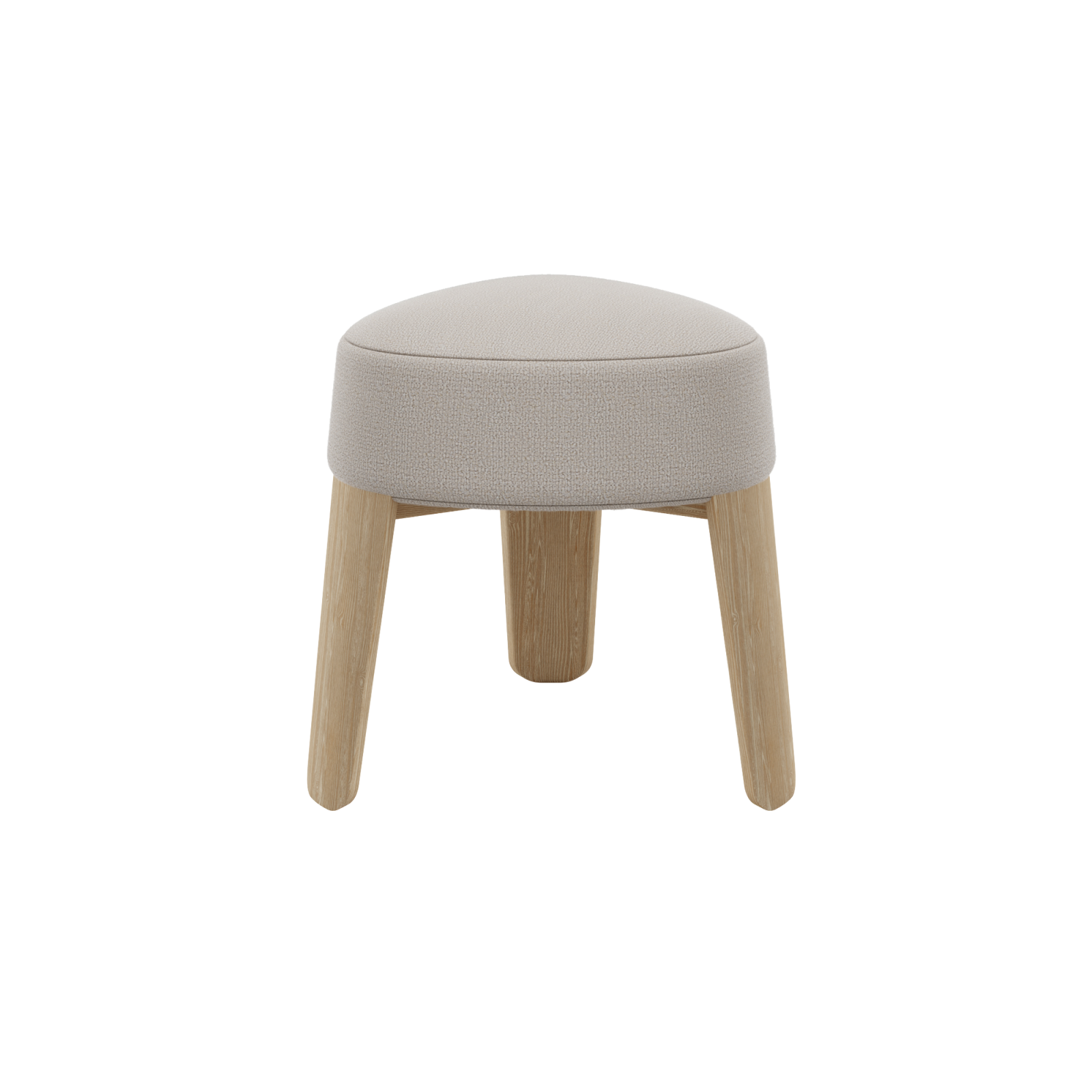 KUON Upholstered Stool with Oak Base - Gessato Design Store