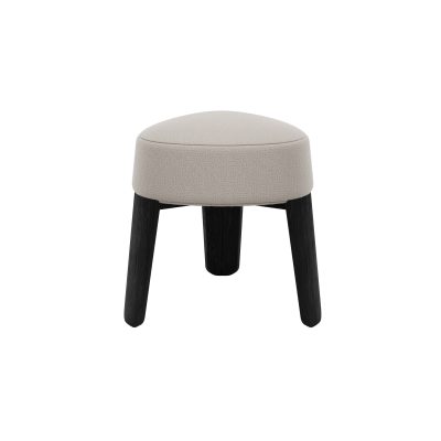 KUON Upholstered Stool with Oak Base - Gessato Design Store