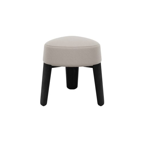 KUON Upholstered Stool with Oak Base - Gessato Design Store