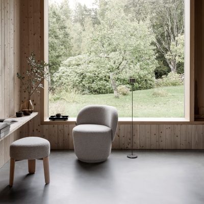 Kuon Upholstered Swivel Chair - Gessato Design Store