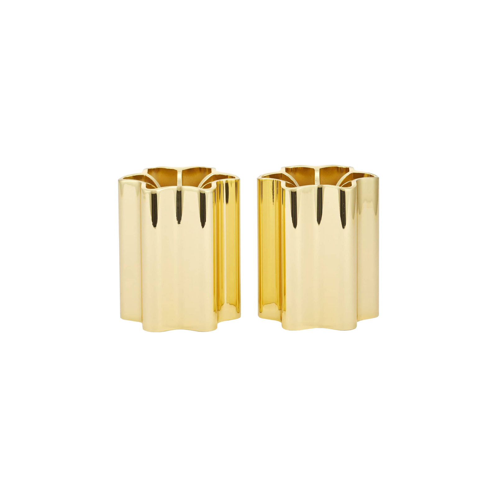 Modern Mensch Candle Holders, Brass - Gessato Design Store