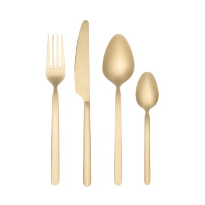 Stella Flatware Set, PVD coated - 16 piece - Gessato Design Store