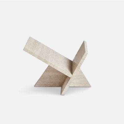 Mountain, Travertine Magazine Holder - Gessato Design Store
