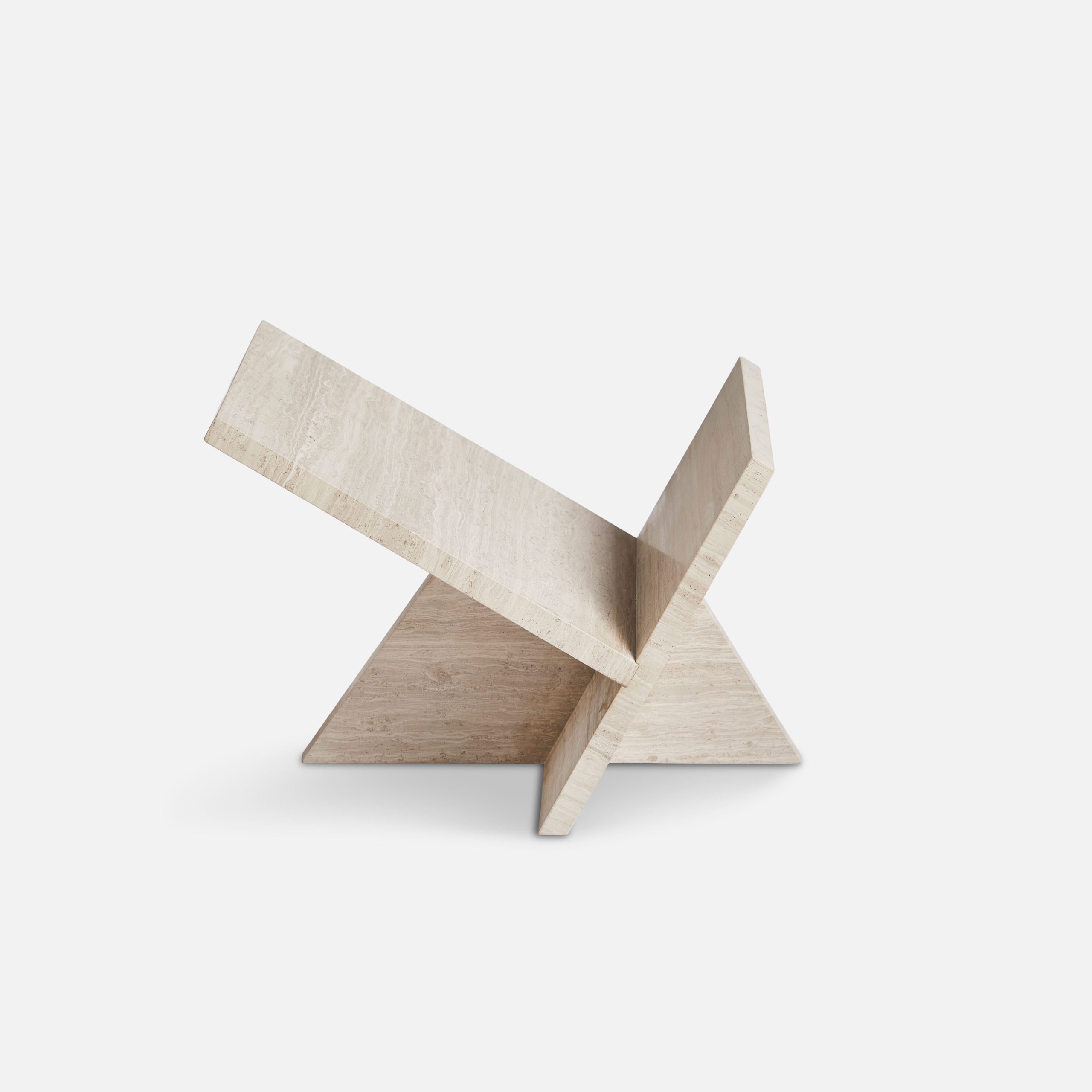 Woud - Mountain, Travertine Magazine Holder | Gessato Design Store