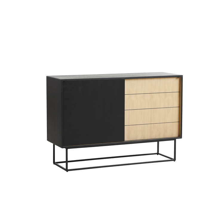 Virka Sideboard High, Oak/Black