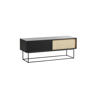 Virka Sideboard Low, Oak/Black - Gessato Design Store