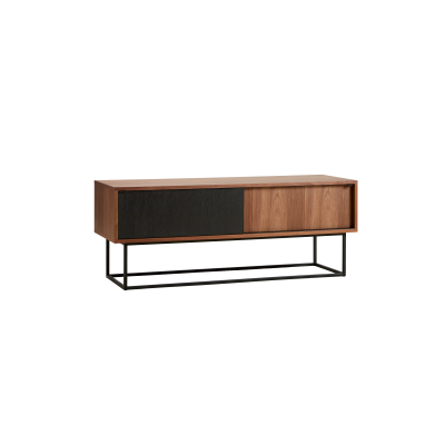 Virka Sideboard Low, Walnut/Black - Gessato Design Store