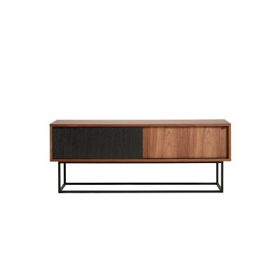 Virka Sideboard Low, Walnut/Black - Gessato Design Store