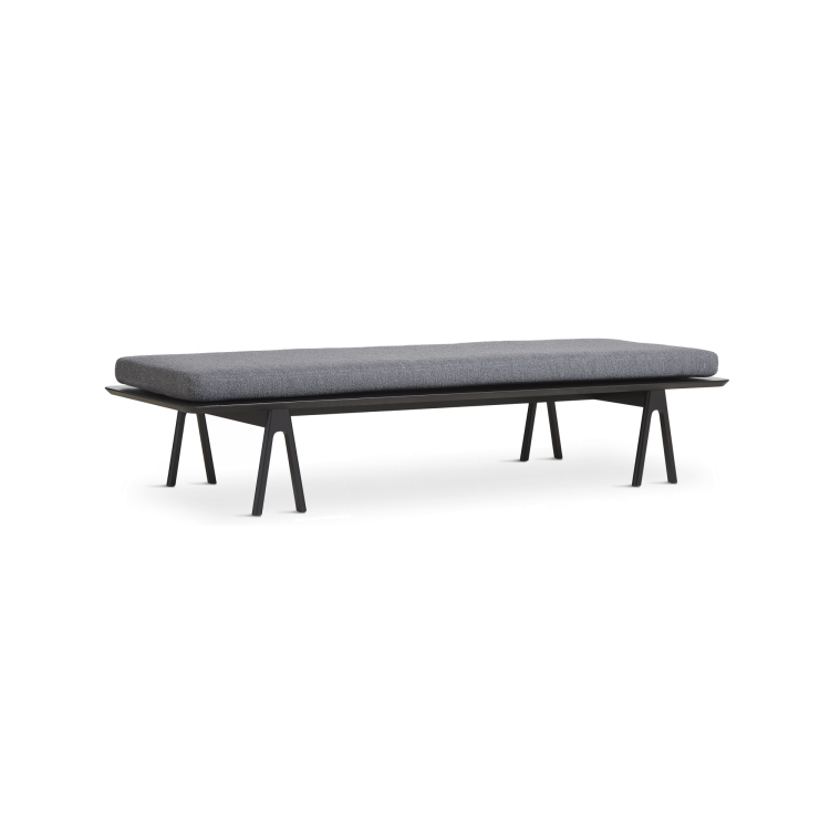 Level Daybed Gray Bouclé/Black
