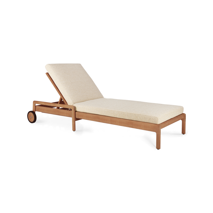 Jack Outdoor Adjustable Lounger Wooden Frame Teak