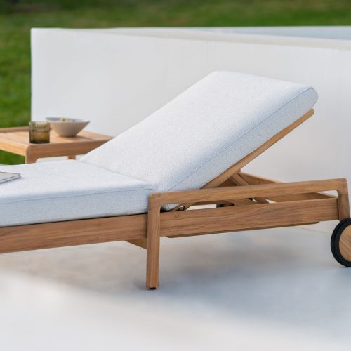 Jack Outdoor Adjustable Lounger Wooden Frame Teak - Gessato Design Store