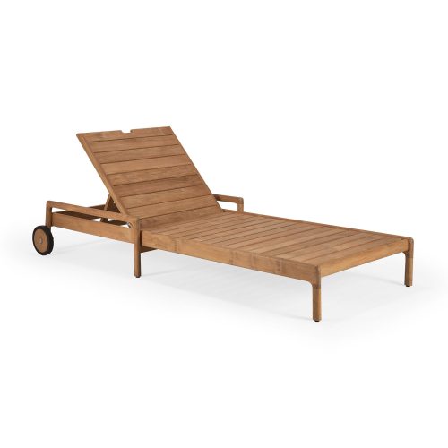 Jack Outdoor Adjustable Lounger Wooden Frame Teak - Gessato Design Store