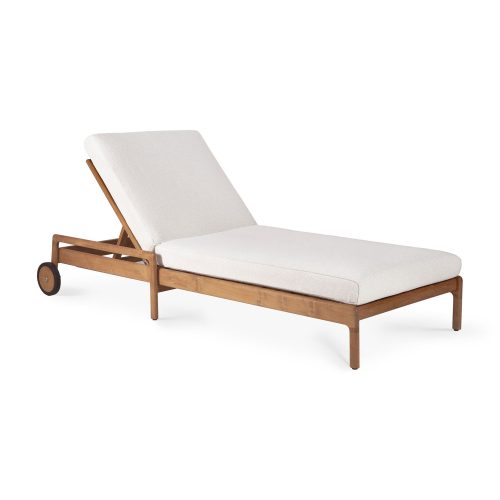 Jack Outdoor Adjustable Lounger Wooden Frame Teak - Gessato Design Store