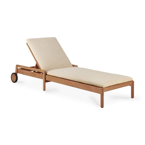 Jack Outdoor Adjustable Lounger Wooden Frame Teak - Gessato Design Store