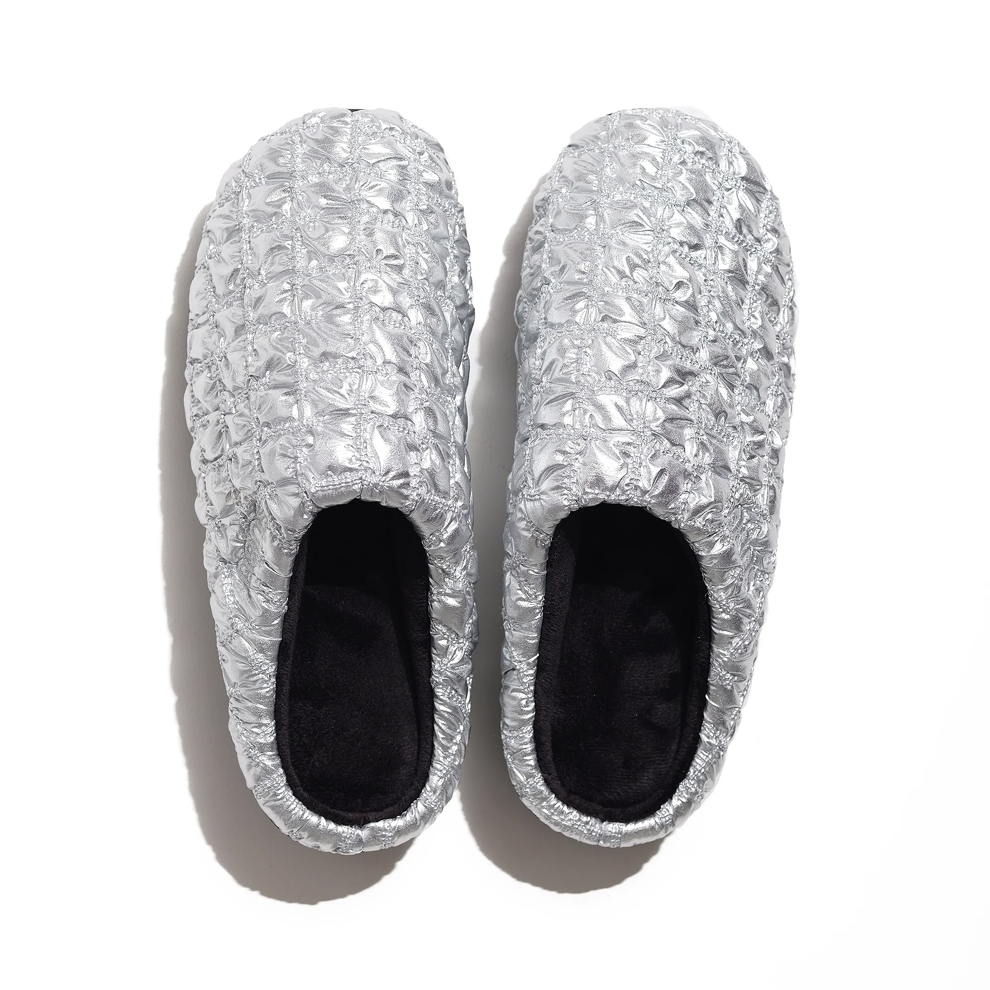 Subu - Fall+Winter - SUBU Bumpy Silver Slippers | Gessato Design Store