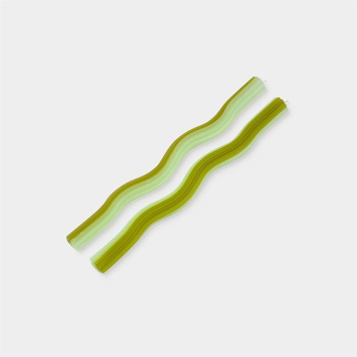 Wiggle Candles - Green, Set of 2 - Gessato Design Store