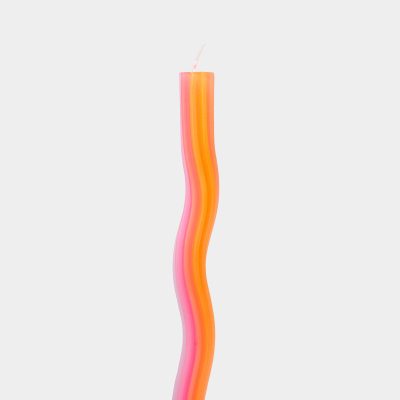 Wiggle Candles - Orange, Set of 2 - Gessato Design Store