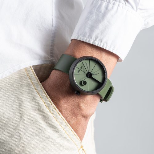 4th Dimension Concrete Wrist Watch, Moss Edition - Gessato Design Store