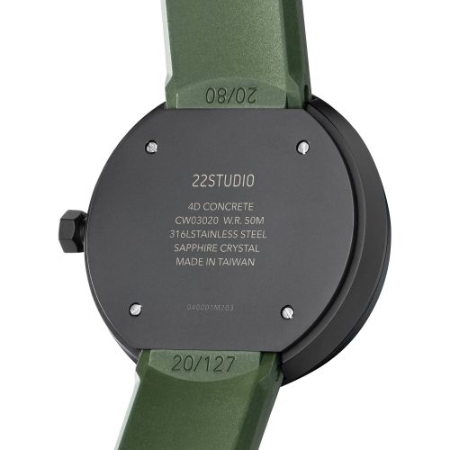 4th Dimension Concrete Wrist Watch, Moss Edition - Gessato Design Store