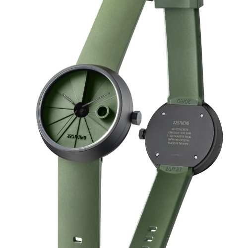 4th Dimension Concrete Wrist Watch, Moss Edition - Gessato Design Store