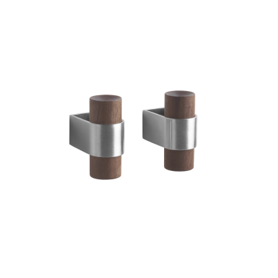 Dowel Walnut Hooks - Set o 2 - Gessato Design Store