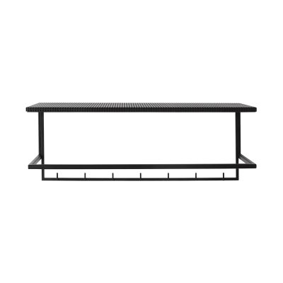 Grid, Wall Mounted Coat Rack With Shelf - Gessato Design Store