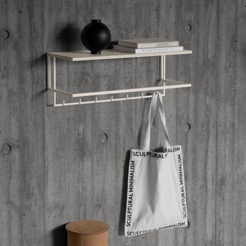 Grid, Wall Mounted Coat Rack With Shelf - Gessato Design Store