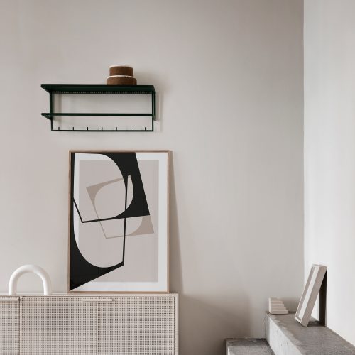 Grid, Wall Mounted Coat Rack With Shelf - Gessato Design Store