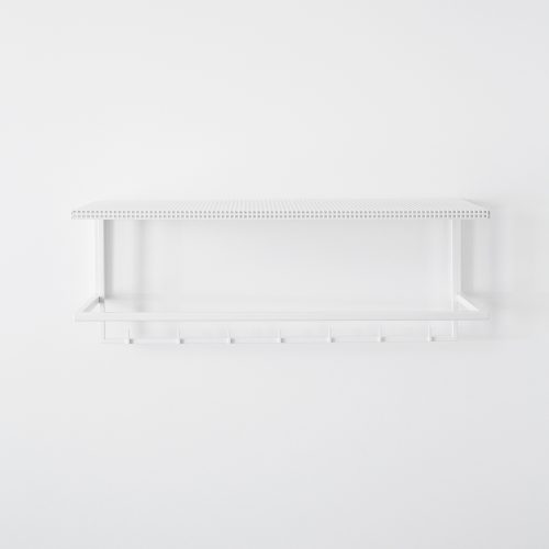 Grid, Wall Mounted Coat Rack With Shelf - Gessato Design Store