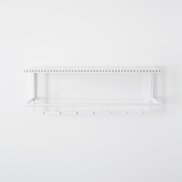Grid, Wall Mounted Coat Rack With Shelf - Gessato Design Store