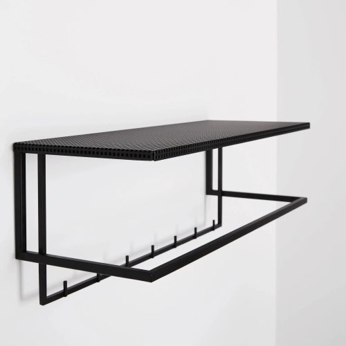 Grid, Wall Mounted Coat Rack With Shelf - Gessato Design Store